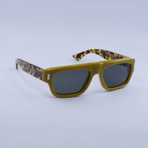 Saint Laurent SL762 004 Sunglasses Ochra/Spotted Havana Square Frame